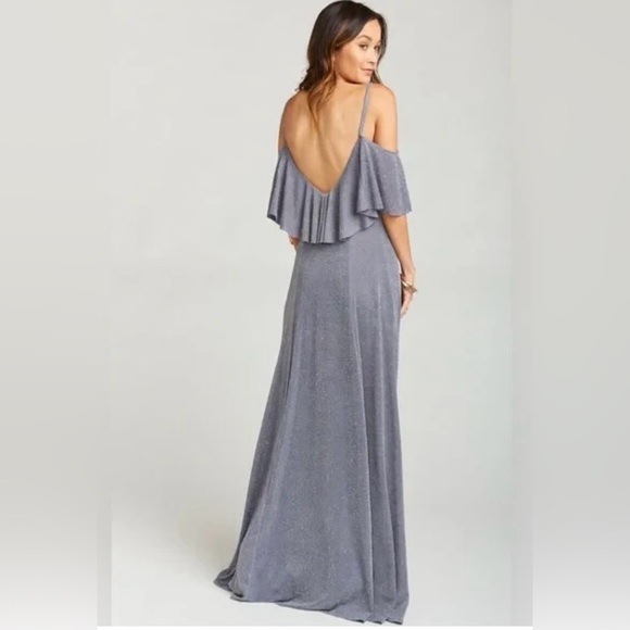 Renee Ruffle Maxi Dress Dancing Queen Shine Smoke - Picture 2 of 6